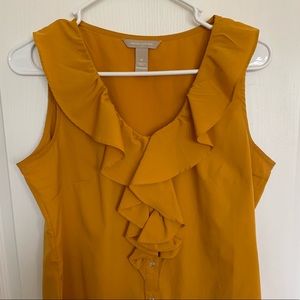 Mustard sleeveless work top